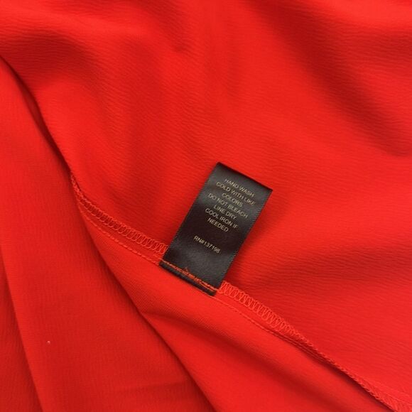 House of harlow red satin rhinestones trim wrap mini dress M - Picture 11 of 14